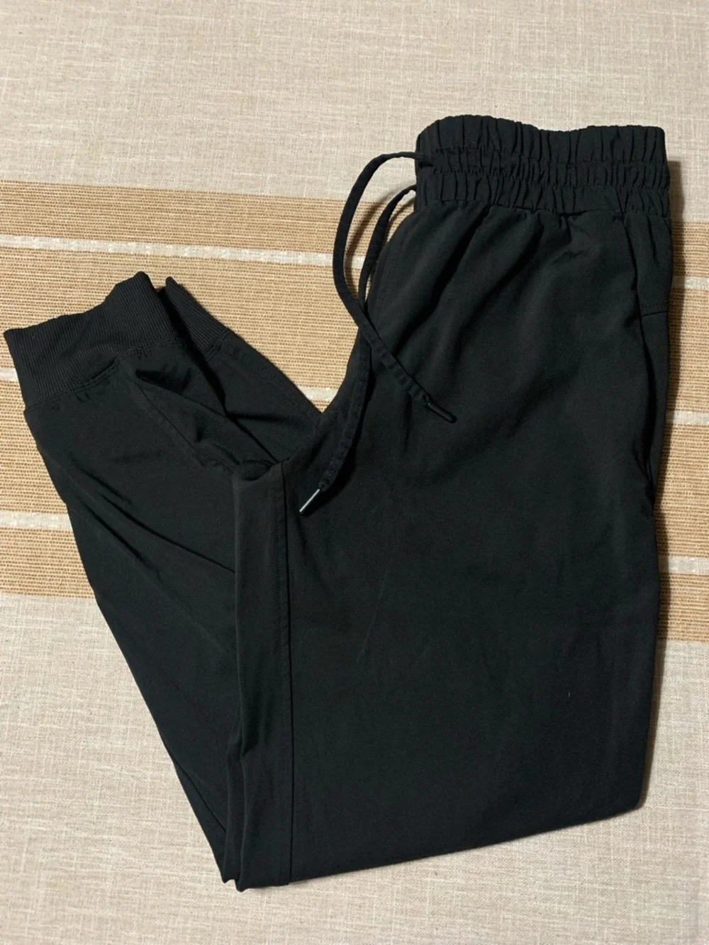 Women's Black Drawstring Jogger Pants - Picture 1 of 3